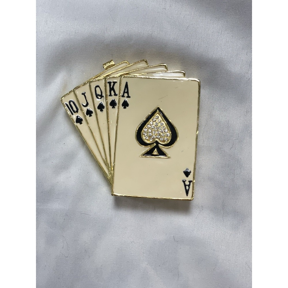 Gift Casino Object‎ D Art Trinket Box "Getting Royal" Royal Flush Card Hand 2008